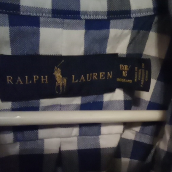 Polo Ralph Lauren blue and white button down - Picture 2 of 3